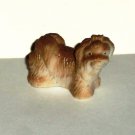 Brown & White Dog Pencil Topper Figure #2 Toy Animal Loose Used