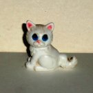 White Cat Plastic Figure Toy Animal Kitten Kitty Loose Used