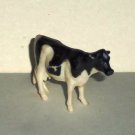 Black & White Cow Mini Plastic Figure Toy Animal Loose Used