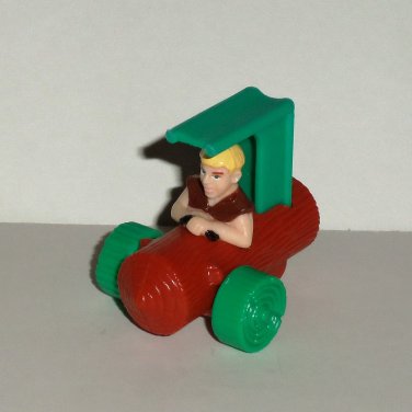 McDonald's 1994 Flintstones Movie Barney Car Only Happy Meal Toy Loose Used Writing on Bottom