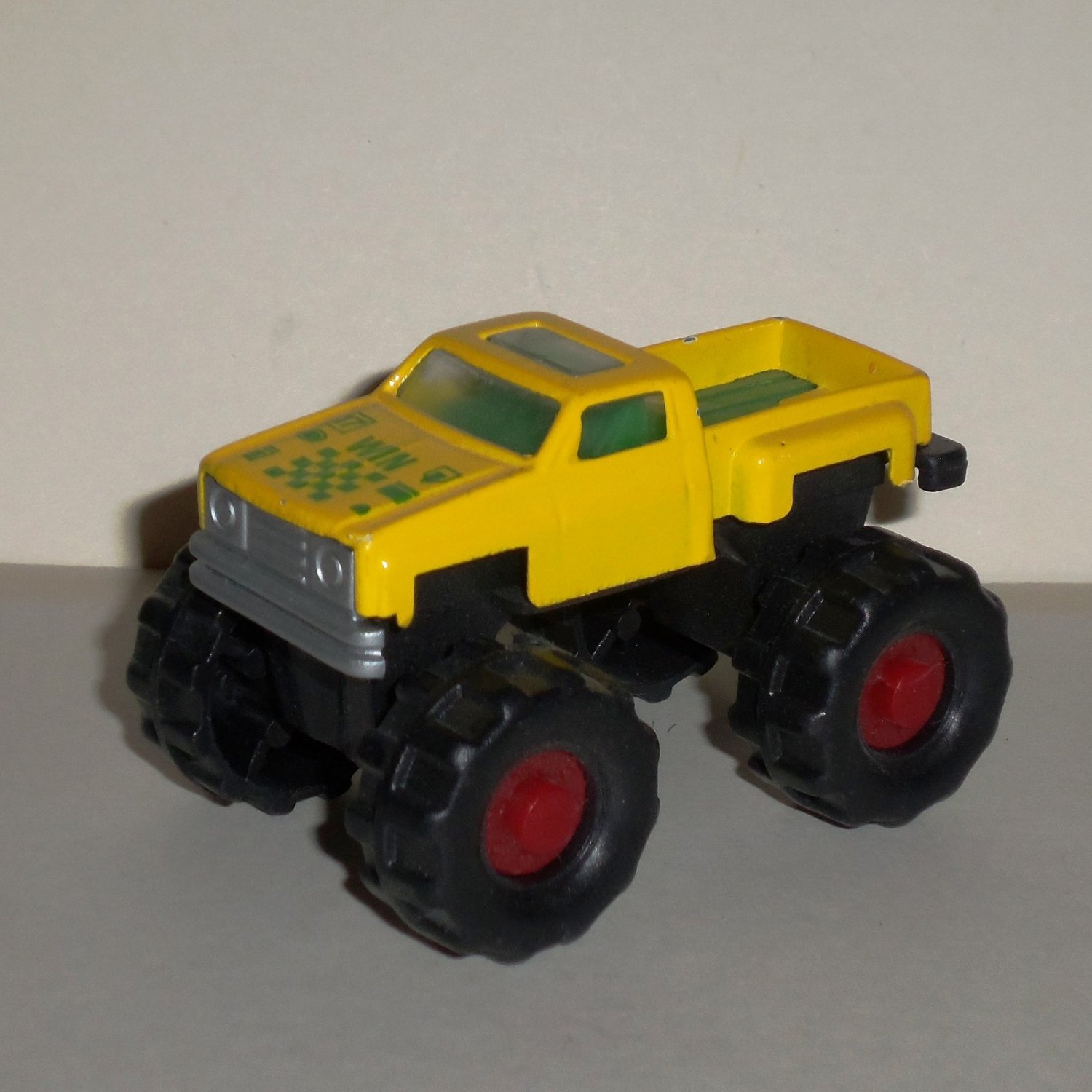 Yellow and Green Plastic Monster Truck Loose Used