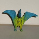 Pteranodon Blue & Yellow 2.75" Prehistoric Plastic Figure Toy Dinosaur Loose Used