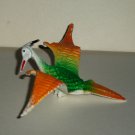 Pteranodon Orange Green White 5.25" Prehistoric Plastic Figure Toy Dinosaur Loose Used