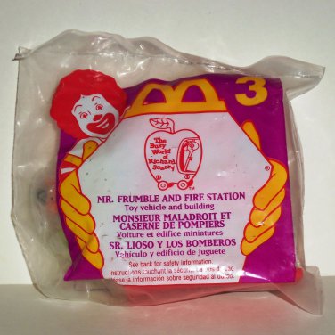 McDonald's 1995 Busy World of Richard Scarry Mr. Frumble and Fire Station Happy Meal Toy NIP