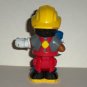 Fisher-Price Little People Michael as Fireman Poseable Figure Yellow Helmet Red Pants Loose Used