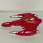 Red Miniature Plastic Toy Spaceship Mini Loose Used