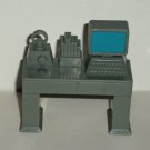 Gray Dollhouse Plastic Computer Desk Toy Loose Used