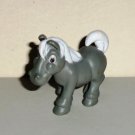 Cartoon Gray Horse PVC Figure Toy 2003 VI Loose Used