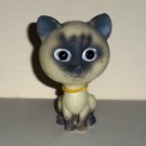 Cartoon Light and Dark Gray Cat with Big Head Figure Toy Loose Used
