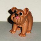 Cartoon Tan Bulldog PVC Figure Toy Dog Loose Used
