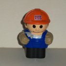 Mega Bloks Construction Worker Blue Outfit Figure Loose Used