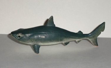 Hollow Vinyl 4.75" Gray Shark Plastic Figure Loose Used