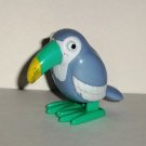 Tomy Pocket Pets Blue Green Toucan Wind-Up Toy Loose Used