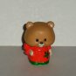 Small Girl Bear Plastic Playset Figure w/ Orange Outfit Loose Used