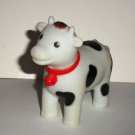 Cow w/ Red Collar & Four Legs Vinyl Playset Figure Loose Used