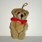 Biege 4" Jointed Teddy Bear Christmas Ornament Stuffed Animal Toy Loose Used