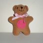 Biege 3.5" Teddy Bear with Pink Belly Stuffed Animal Toy Loose Used