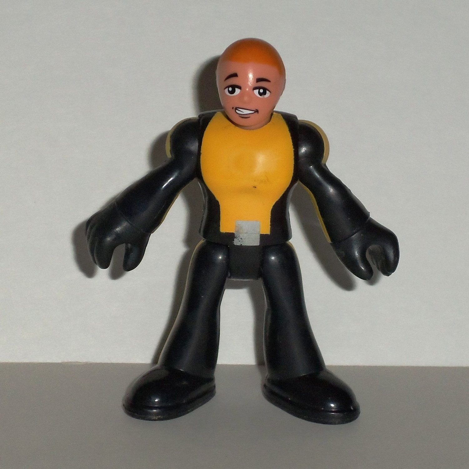 Fisher-Price Imaginext Man w/ Black & Yellow Outfit Action Figure Loose ...