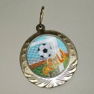 Lenticular Soccer Metal Medallion Loose Used
