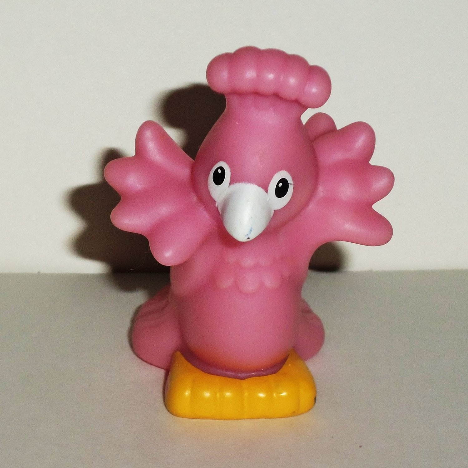 Fisher Price Little People PINK PEA HEN Female PEACOCK BIRD ~ for Zoo Ark RARE 