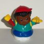 Fisher-Price Little People 2002 Michael w/ Paint Brush Plane Backpack Boy Figure Loose Used