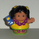Fisher-Price Little People Mia Tourist Girl Figure from Lil Movers Airplane Loose Used