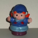 Fisher-Price Little People Red Haired Pilot Girl Figure from Lil Movers Airplane 2008 Loose Used