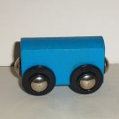 Blue Wooden Toy Train Car w/ Magnetic Ends Loose Used