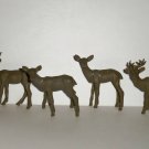 New-Ray Deer Plastic Animal Figure Lot of 4 Loose Used