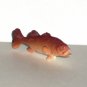 Reddish Brown & White Fish 1.75" Plastic Animal Figure Loose Used
