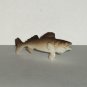 Brown & White Fish 1.75" Plastic Animal Figure Loose Used