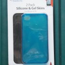 Travelocity 2 Pack Silicone & Gel Skins For iPhone 4/4S Cell Phone Cases NIP