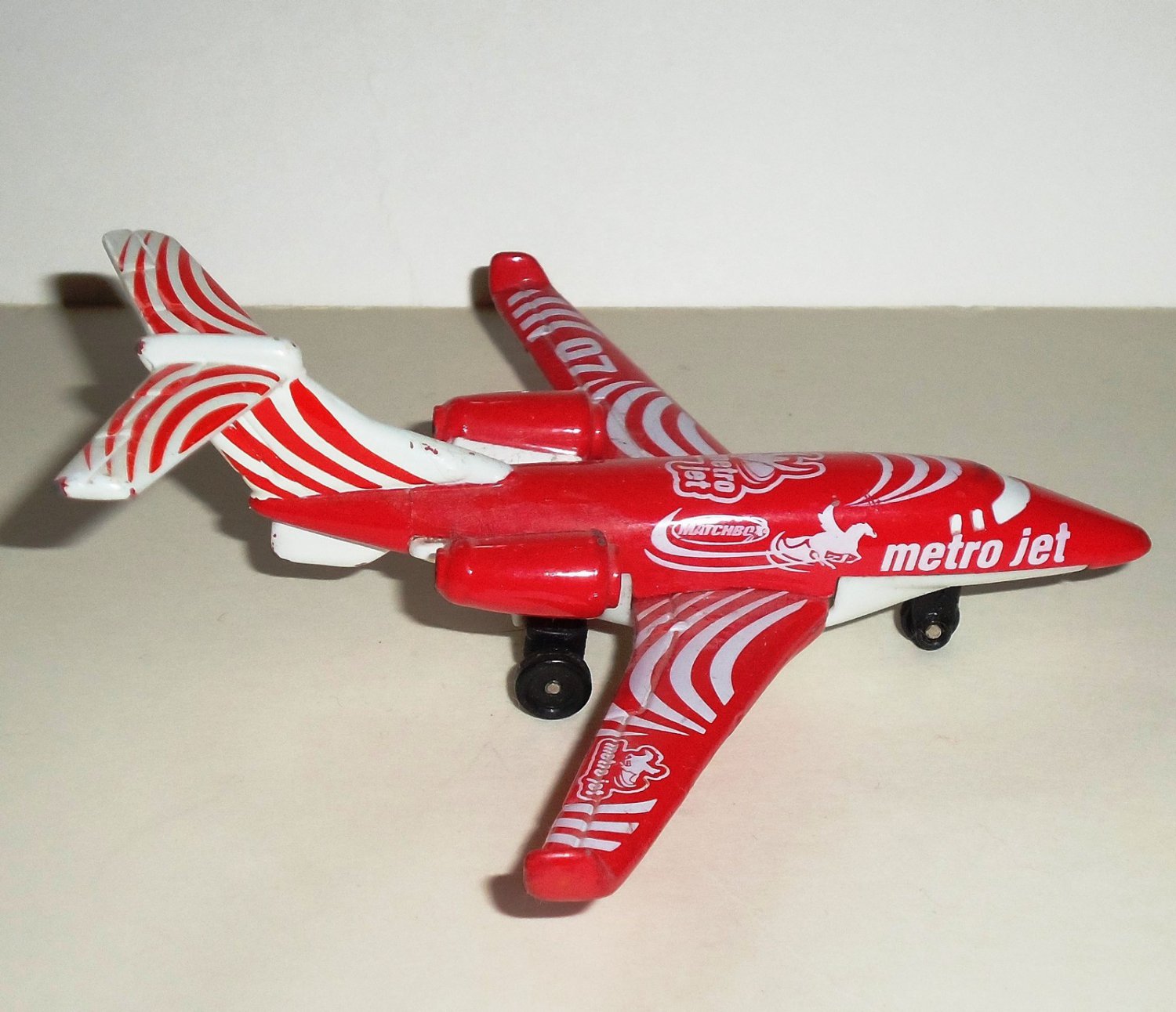 Matchbox Sky Busters 2002 Business Jet Red White Diecast Airplane Loose