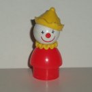 Vintage Fisher-Price Original Little People Clown Yellow Hat Red Body Body