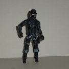 Soldier Black and Gray Uniform 4" Action Figure w/ Removable Helmet Loose Used