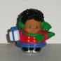 Fisher-Price Little People Boy with Christmas Outfit and Present Figure 2004 Mattel Loose Used