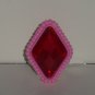 Red Jewel Plastic Cupcake Ring Cake Topper Loose Used