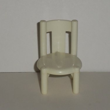 White Plastic Dollhouse Chair Loose Used