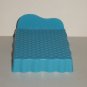 Blue Plastic Dollhouse Bed Toy Loose Used
