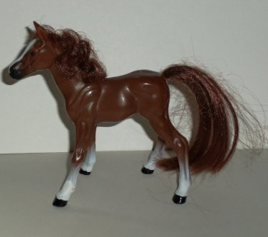 Brown Plastic 5" Horse Figure Toy Animal Loose Used