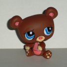 Littlest Pet Shop #1583 Brown Panda Bear Figure Hasbro 2007 Loose Used
