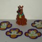Wendy's 2014 Scooby Doo Plastic Figure w/ 4 Clue Cards Only Kids' Meal Toy Loose Used
