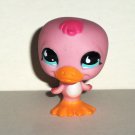 Littlest Pet Shop #825 Pink Duck Figure Bird Hasbro 2008 Loose Used