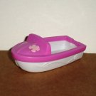 Littlest Pet Shop Pink & White Boat Accessory from Tropical Treasures Set Hasbro 2008 Loose Used