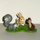 Disney's Snow White and the Seven Dwarfs Bunny Squirrel Chipmunk PVC Figure from Playset Loose Used