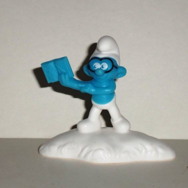 McDonald's 2017 Smurfs The Lost Village Movie Brainy Smurf Figure Only Happy Meal Toy  Loose Used