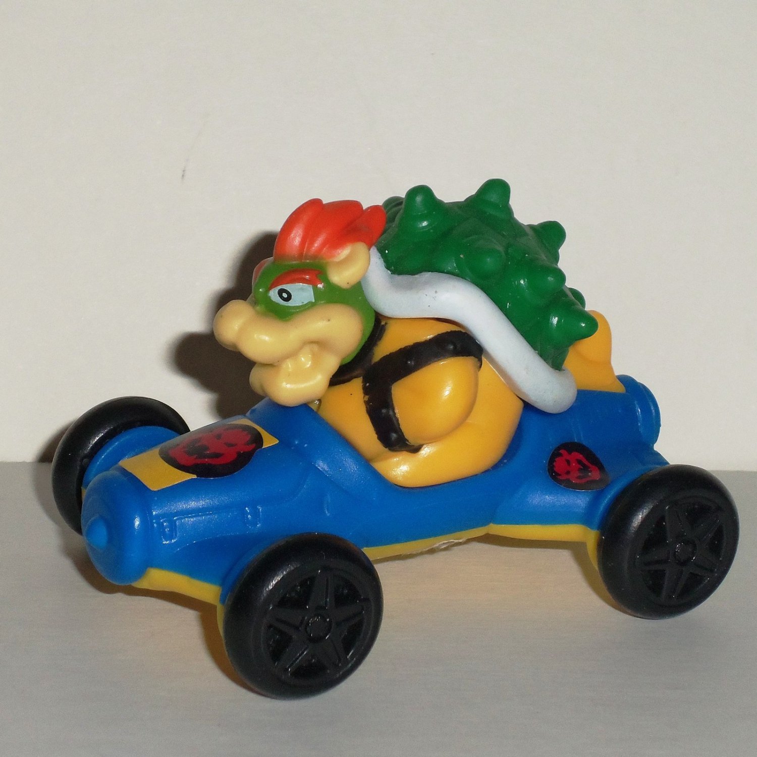 McDonald's 2014 Mario Kart 8 Bowser w/ Stickers Happy Meal Toy Loose Used