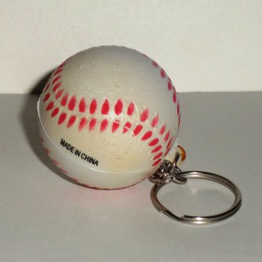 Mini Foam Rubber Baseball Keychain Loose Used