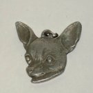 Rawcliffe 1982 I Love My Chihuahua Pewter Keychain Fob Loose Used