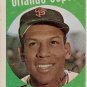 1959 Topps Baseball Card #390 Orlando Cepeda San Francisco Giants Poor